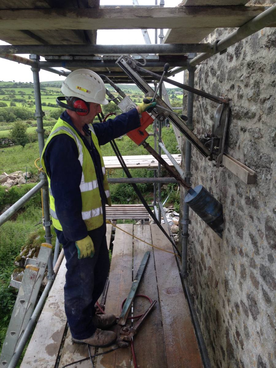 diamond drilling in devon at a property in plymouth